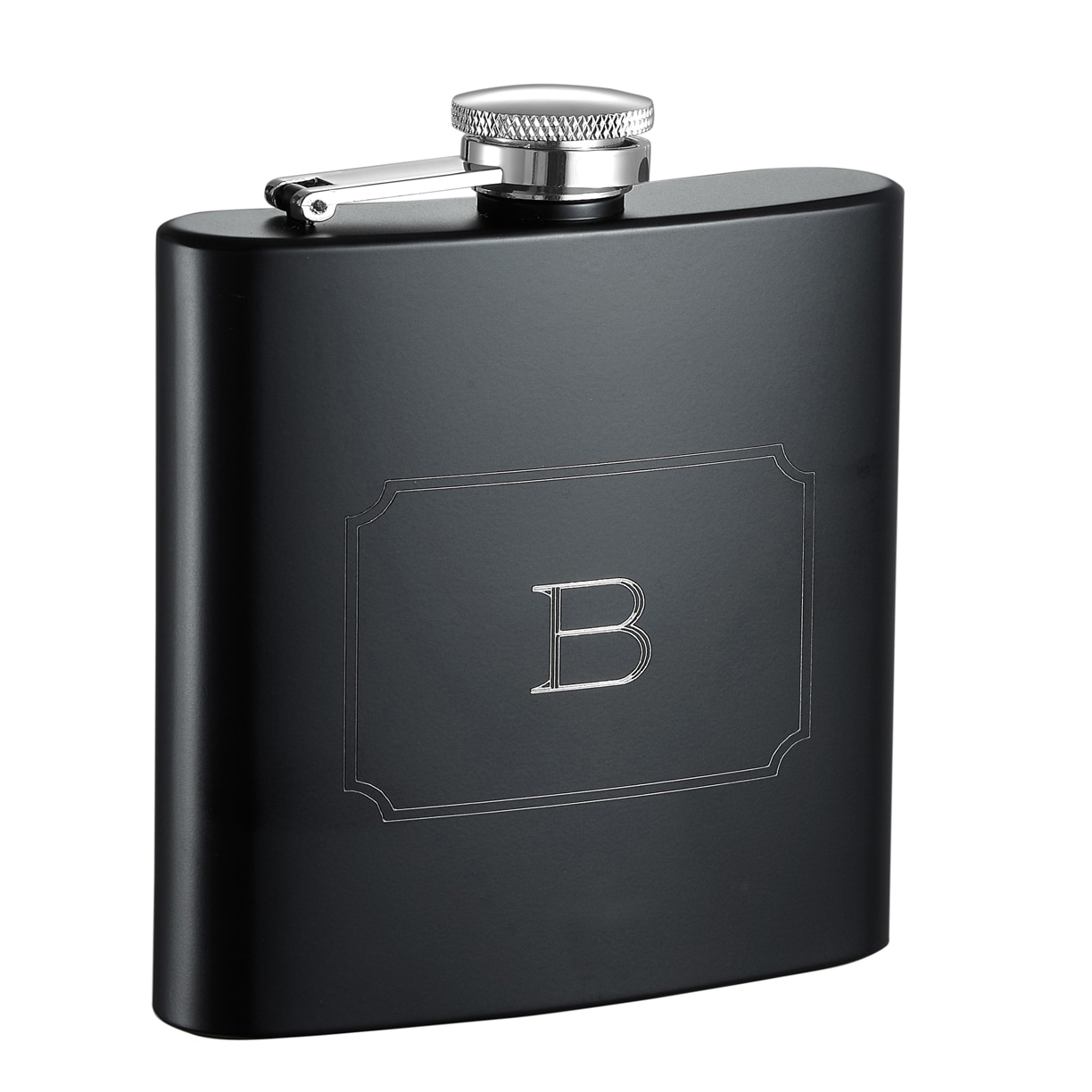 Visol Raven Personalized Black Matte 6 ounce Flask with Initial Engraved -  Letter B - On Sale - Overstock - 13111451