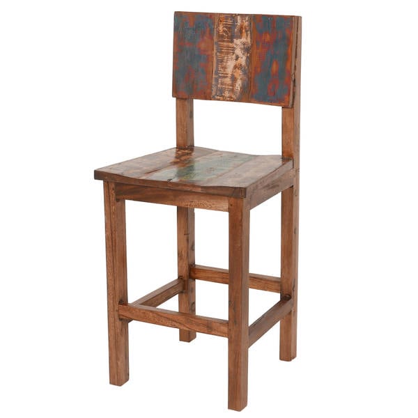 Shop Vintage Reclaimed Fishing Boat Wood Counter Stool ... (600 x 600 Pixel)