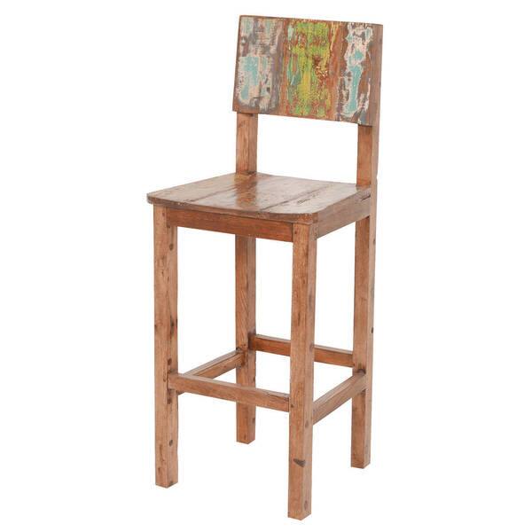 Handmade Vintage Reclaimed Fishing Boat Wood Bar Stool Indonesia Overstock 13112196