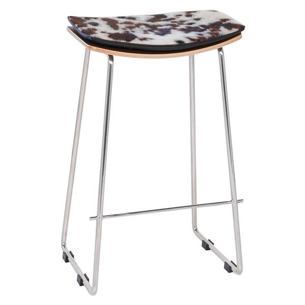 Shop Leather Cowhide Bar Stool Overstock 13112218