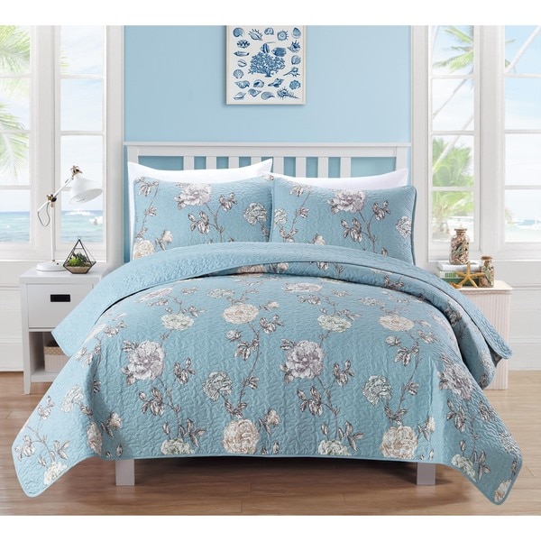 Home Fashion Designs Dempsey Collection 3-Piece Printed Quilt Set