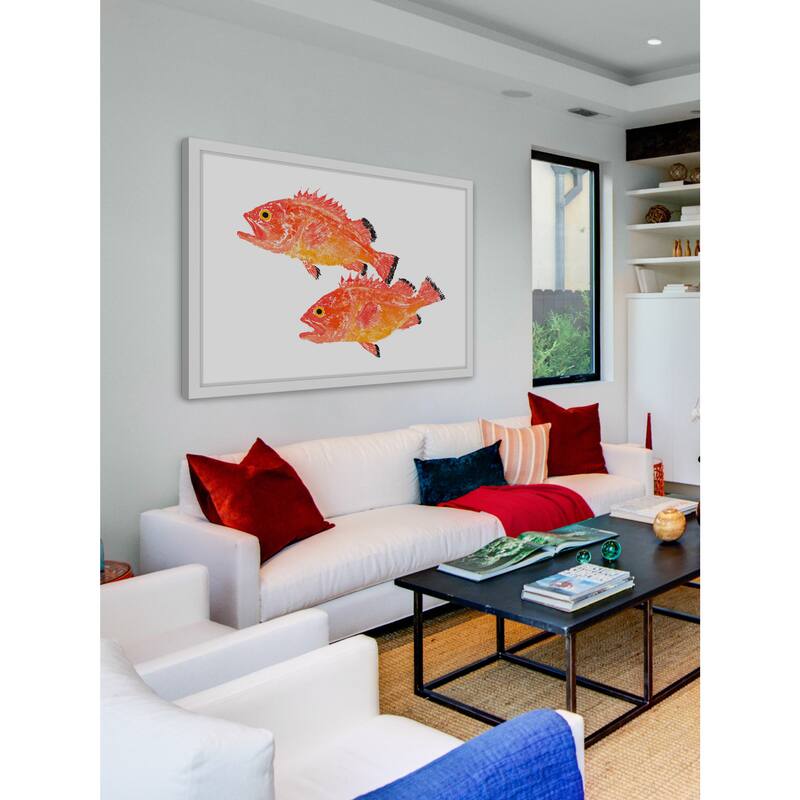 'Yelloweye Rockfish' Framed Painting Print - Multi-Color