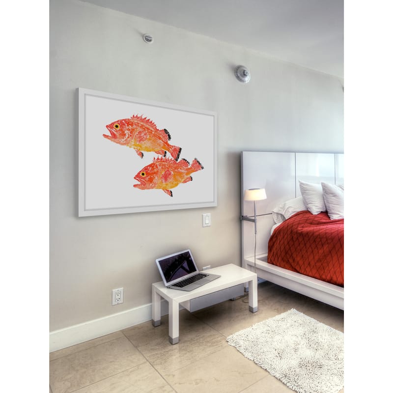 'Yelloweye Rockfish' Framed Painting Print - Multi-Color