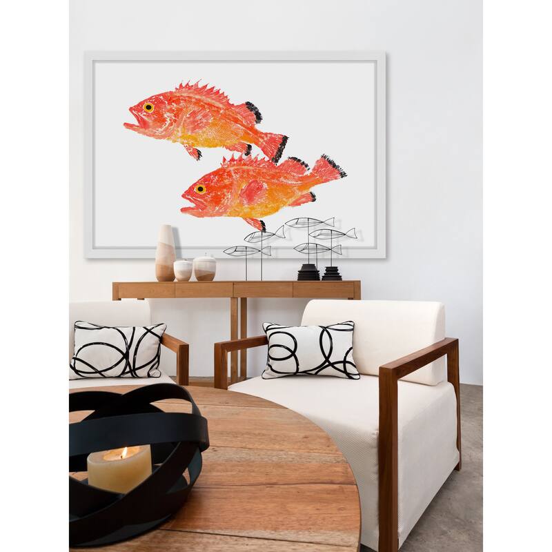 'Yelloweye Rockfish' Framed Painting Print - Multi-Color