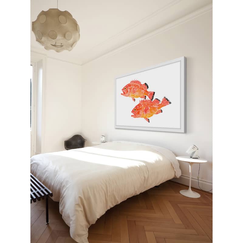 'Yelloweye Rockfish' Framed Painting Print - Multi-Color