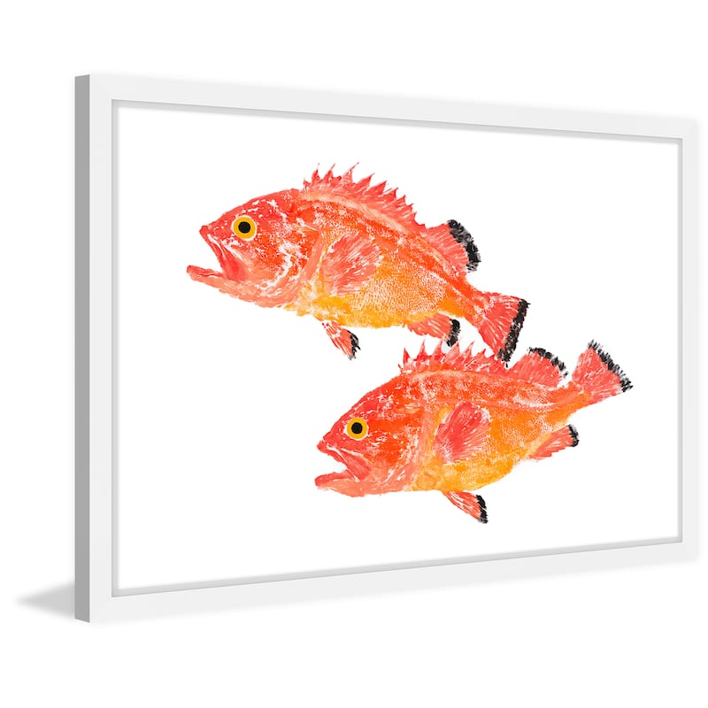 'Yelloweye Rockfish' Framed Painting Print - Multi-Color