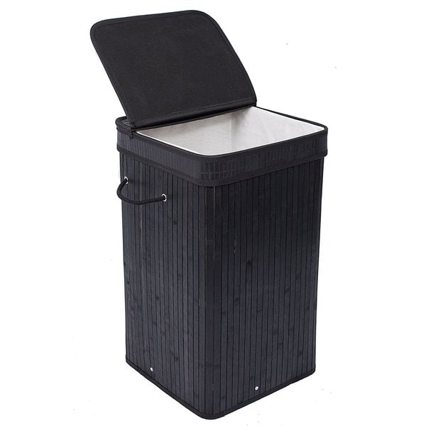 Shop BirdRock Home Square Laundry Hamper with Lid and Cloth Liner