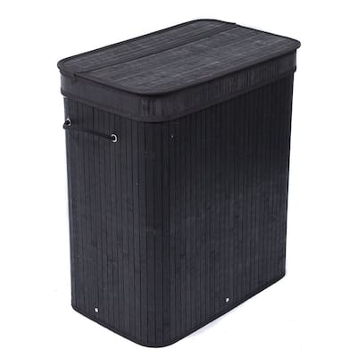 BirdRock Home Double Laundry Hamper with Lid and Cloth Liner