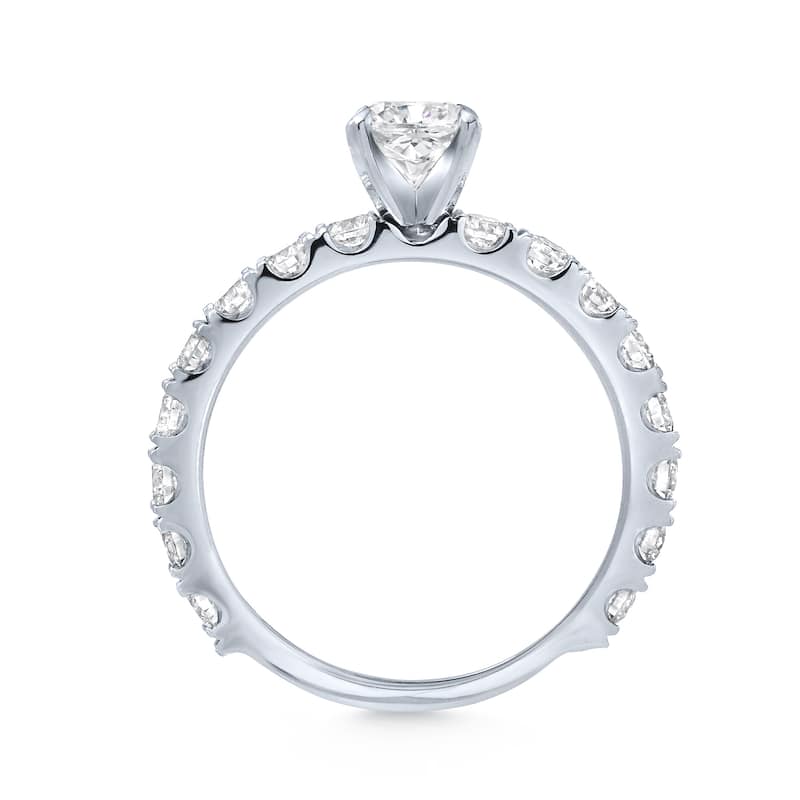 Auriya Platinum 1 1/2ctw Cushion-cut Diamond Engagement Ring