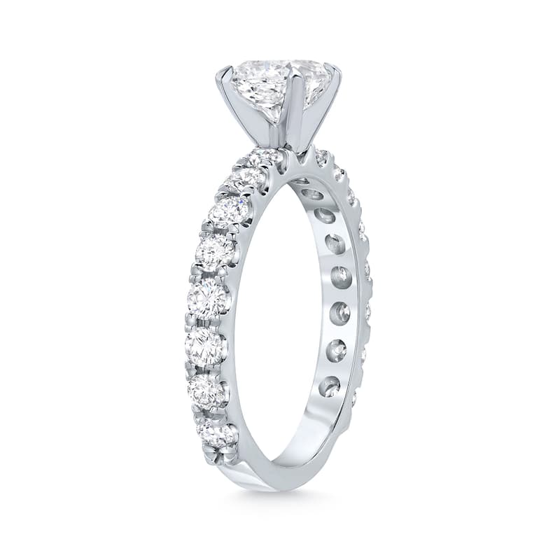 Auriya Platinum 1 3/4ctw Cushion-cut Diamond Engagement Ring Certified (H-I, SI1-SI2)