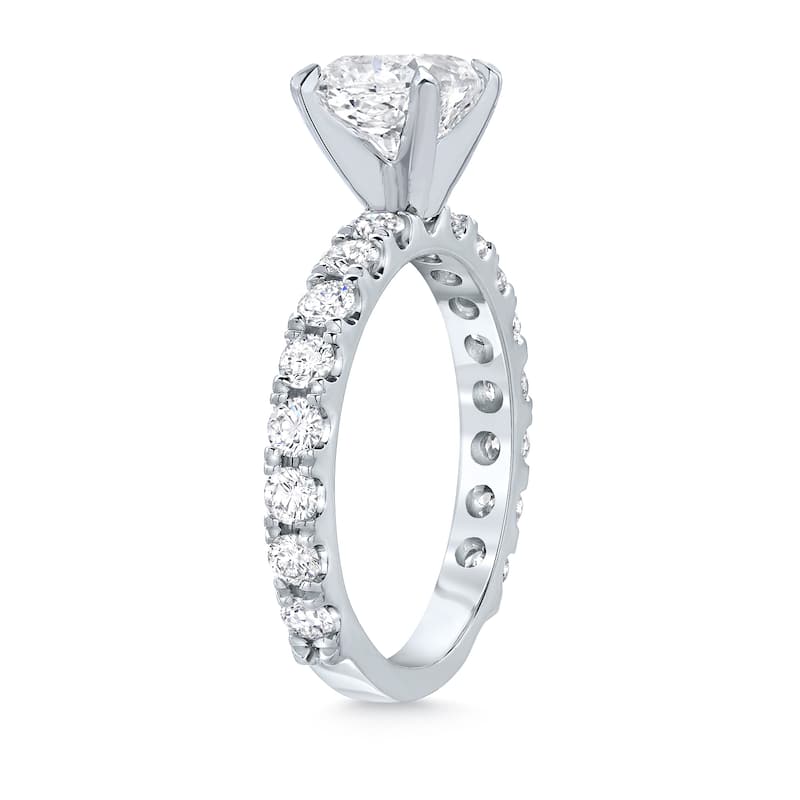 Auriya Platinum 2 1/2ctw Cushion-cut Diamond Engagement Ring Certified (H-I, SI1-SI2)