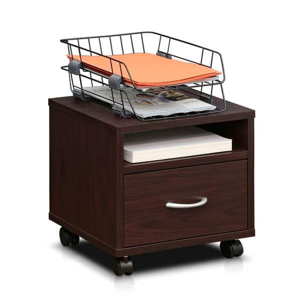 Shop Porch Den Zaragosa Espresso Petite Under Desk Utility Cart