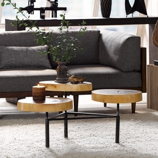 INK+IVY Arcadia Natural/ Black Coffee Table