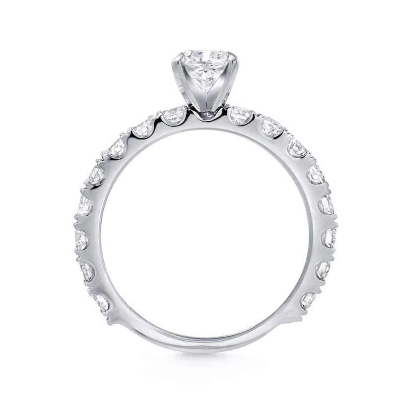 Auriya Platinum 1 1/2ct TDW Round Diamond Solitaire Engagement Ring
