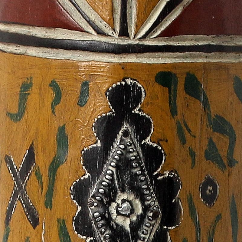 Handcrafted Rubberwood 'Young Mother' African Mask (Ghana)