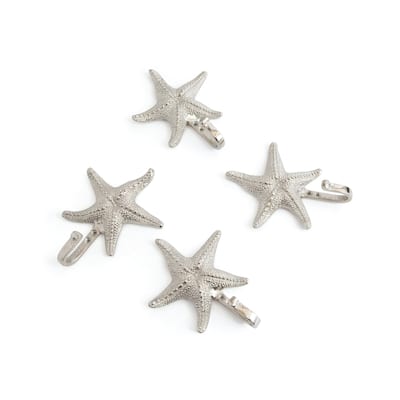 Starfish Brushed Nickel Wall Hooks