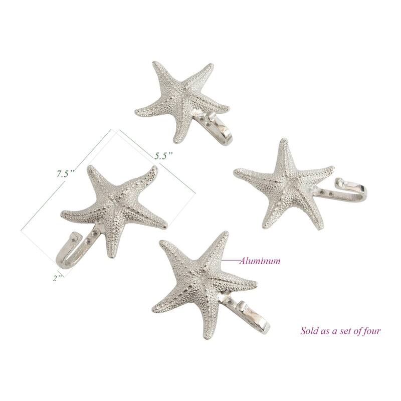 Starfish Brushed Nickel Wall Hooks