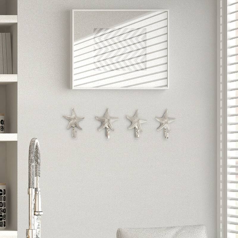 Starfish Brushed Nickel Wall Hooks