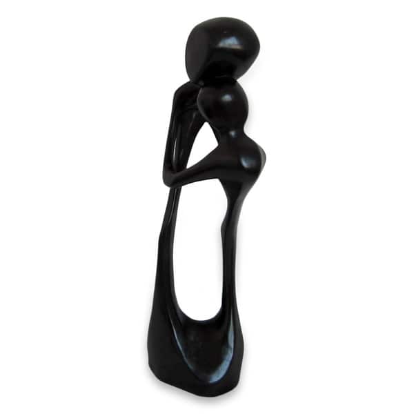 Handcrafted Sese Wood 'We Two Are One' Sculpture (Ghana) - Bed Bath ...