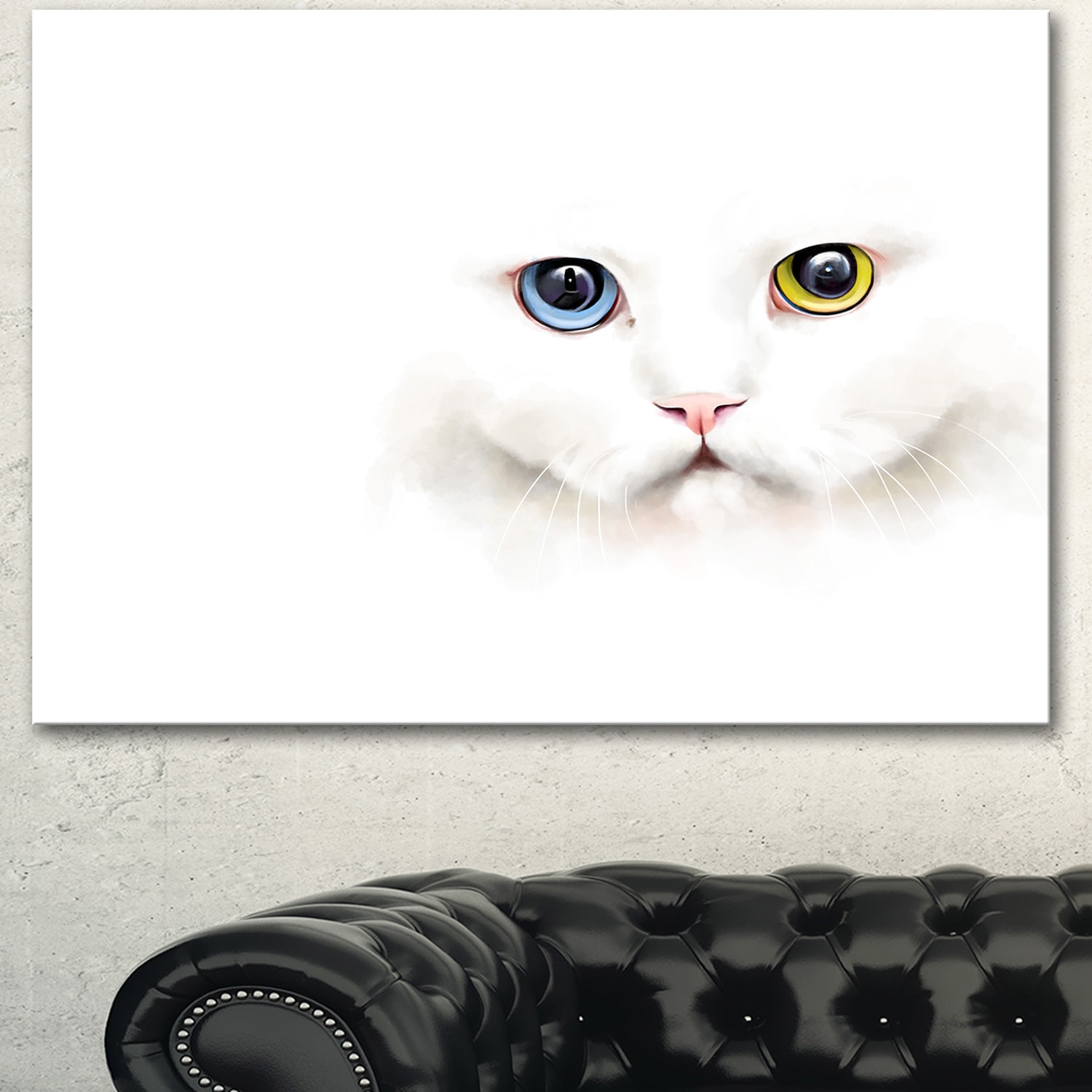 Cute Kitten Black//White Canvas Picture Wall Decoration Art Print
