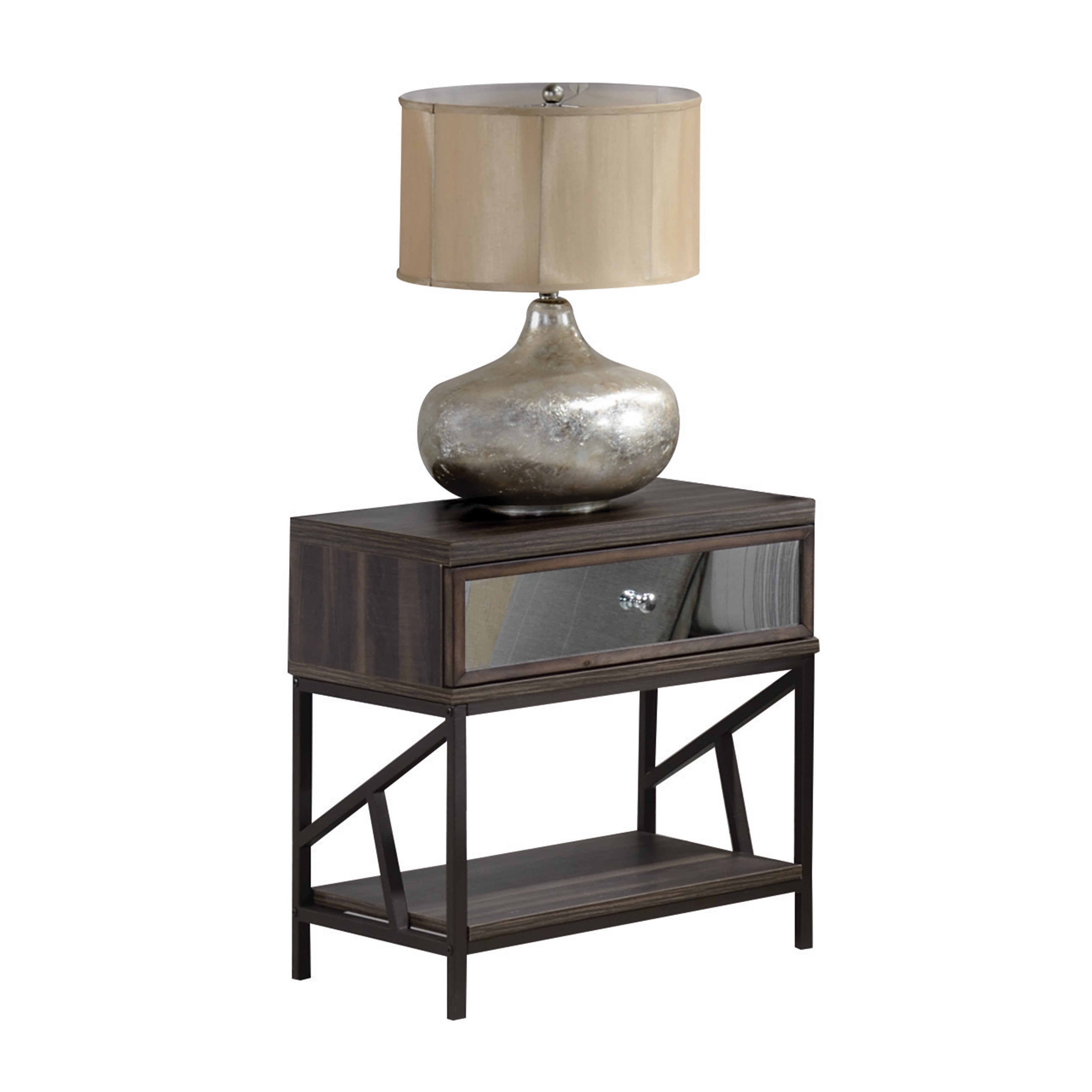 Shop Nightstand Walnut One Size Overstock 13134668