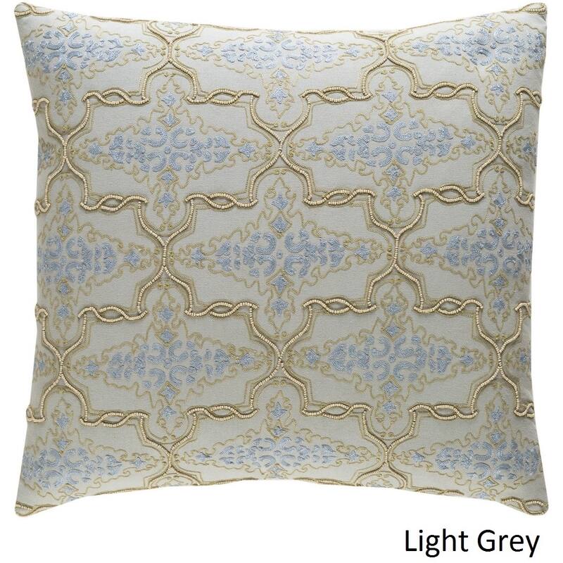 Decorative Savusavu 20-inch Feather Down or Poly Filled Throw Pillow - Blue/Grey/Off-White - Down