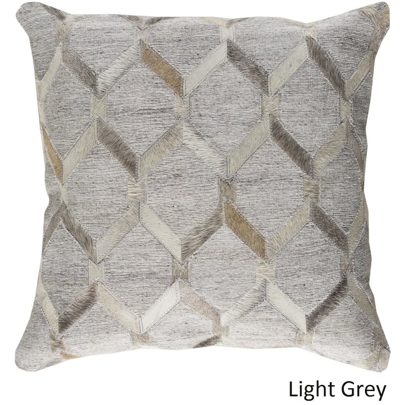 Decorative Schroeder 18-inch Feather Down or Poly Filled Throw Pillow - Brown/Tan/Grey - Down