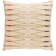 preview thumbnail 2 of 2, Decorative Sarreguemines 18-inch Feather Down or Poly Filled Throw Pillow Orange/Off-White/Multi - Down