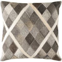 Decorative Schroeder Light Grey 18-inch Throw Pillow Cover