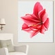 Designart 'Big Red Flower Sketch on White' Large Floral Canvas Artwork ...