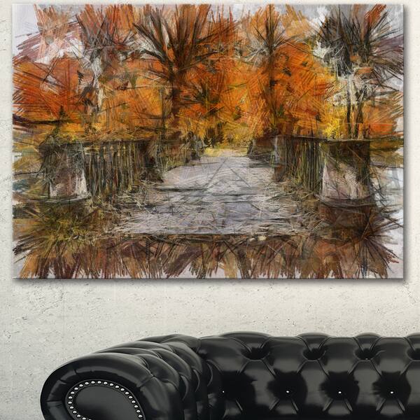 Shop Designart Beautiful Watercolor Autumn Forest Landscape
