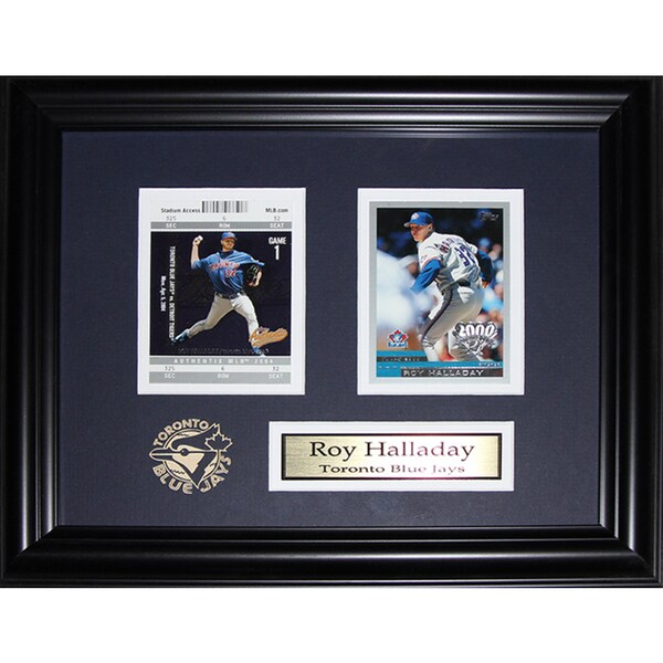 Roy Halladay Toronto Blue Jays 2 Card Frame
