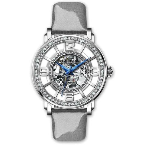 stuhrling women's skeleton watch