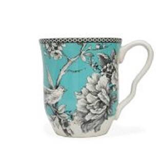 222 Fifth Adelaide 16-Piece Porcelain Dinnerware Set, Turquoise