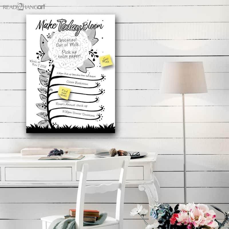 'Make Today Bloom' Dry Erase Weekly Calendar on ArtPlexi