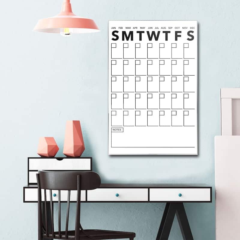 Ready2HangArt Modern Dry Erase Monthly Calendar on ArtPlexi