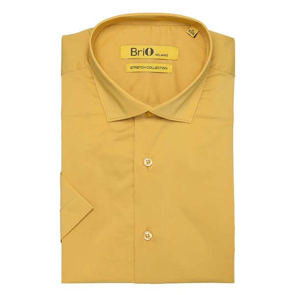 mustard yellow dress shirt short sleeve