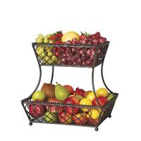Gourmet Basics by Mikasa Loop and Lattice 2-tier Basket
