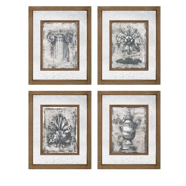 Cordele Mirror Wall Décor - Ast 4 - Brown/Silver - A/N