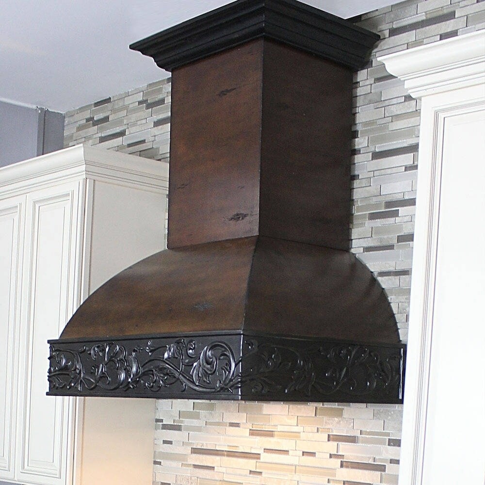 Zline Kitchen and Bath ZLINE 30 in. Wooden Wall Mount Range Hood in Antigua and Hamilton - Includes Motor (30 in.)