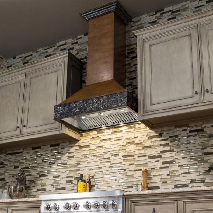 ZLINE 36 Wooden Wall Mount Range Hood in Antigua and Walnut - Include –  thehomeselection