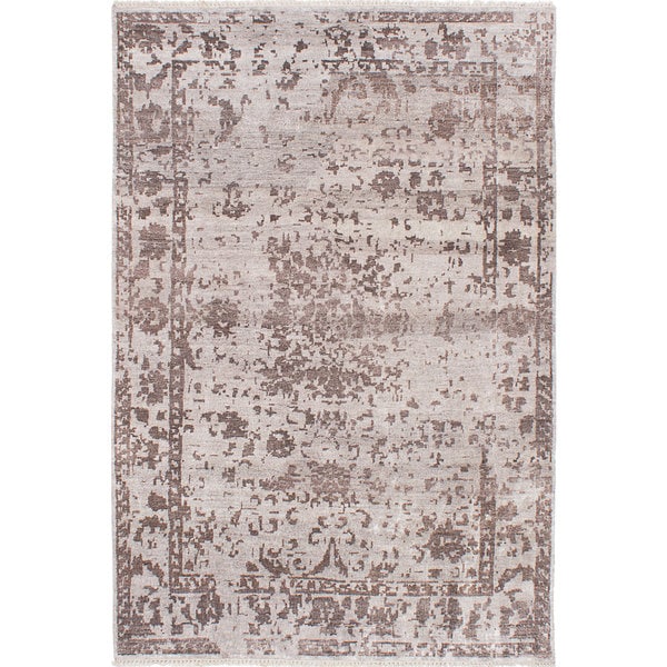 Ecarpetgallery Grey Viscose From Bamboo Cotton Hand Knotted Ecarpetgallery Grey Viscose From Bamboo Cotton Hand Knotted Elixir Rug 6 0 X 9 Free Shipping Today 13140943