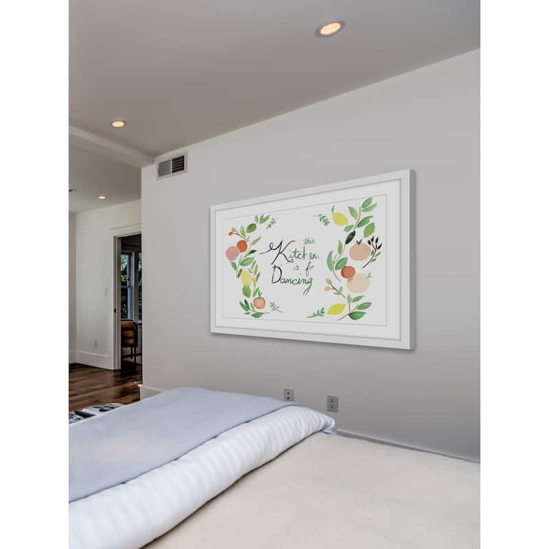 Marmont Hill - 'Kitchen Dancing' by Christine Lindstrom Framed Painting Print - Multi-Color