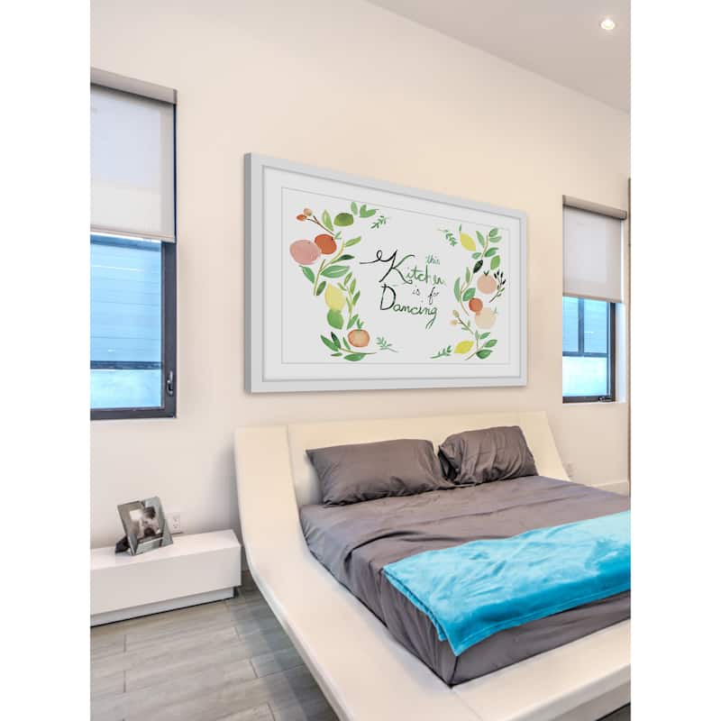 Marmont Hill - 'Kitchen Dancing' by Christine Lindstrom Framed Painting Print - Multi-Color