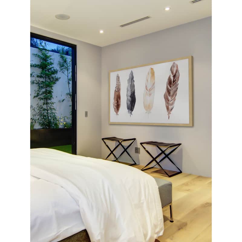 Marmont Hill - 'Feathers' by Christine Lindstrom Framed Painting Print - Multi-Color