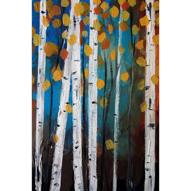 Marmont Hill - 'Autumn Trees' by Christine Lindstrom Painting Print on Wrapped Canvas - Multi-Color