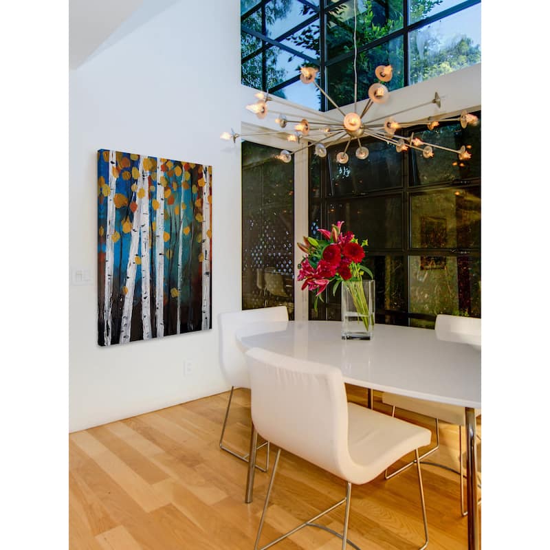 Marmont Hill - 'Autumn Trees' by Christine Lindstrom Painting Print on Wrapped Canvas - Multi-Color