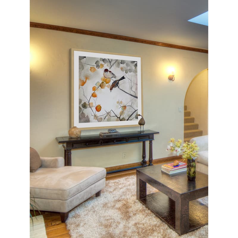 Marmont Hill - 'Fall Birds' by Christine Lindstrom Framed Painting Print - Multi-Color