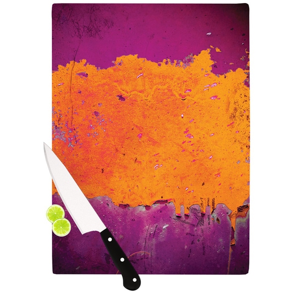 Kess Inhouse Iris Lehnhardt Orange Purple Paint Cutting Board Kess Inhouse Iris Lehnhardt Orange Purple Paint Cutting Board Free Shipping Today 13141229