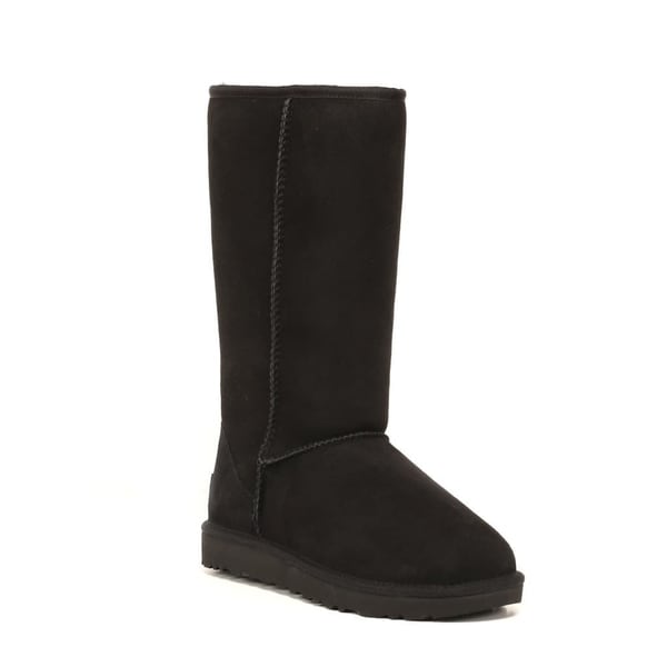 ugg tall black leather boots